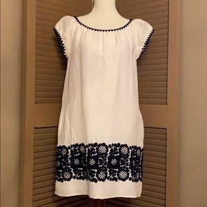 Helen Wang Embroidered Short Sleeve Dress